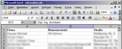 Adressen werden digitalisiert